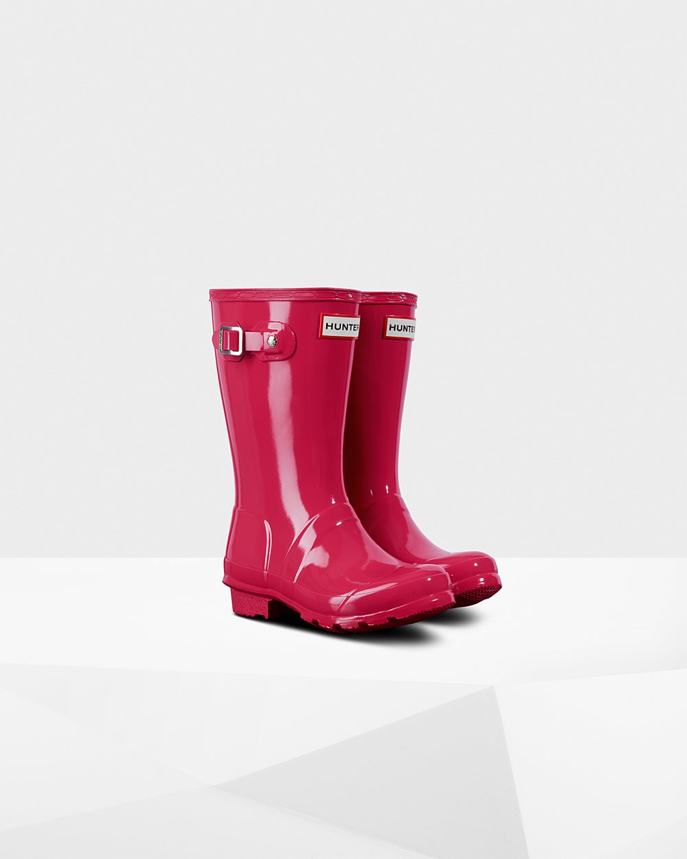 Hunter Original Big Gloss Rain Boots - On Sale Kids Pink - IXJZFR526